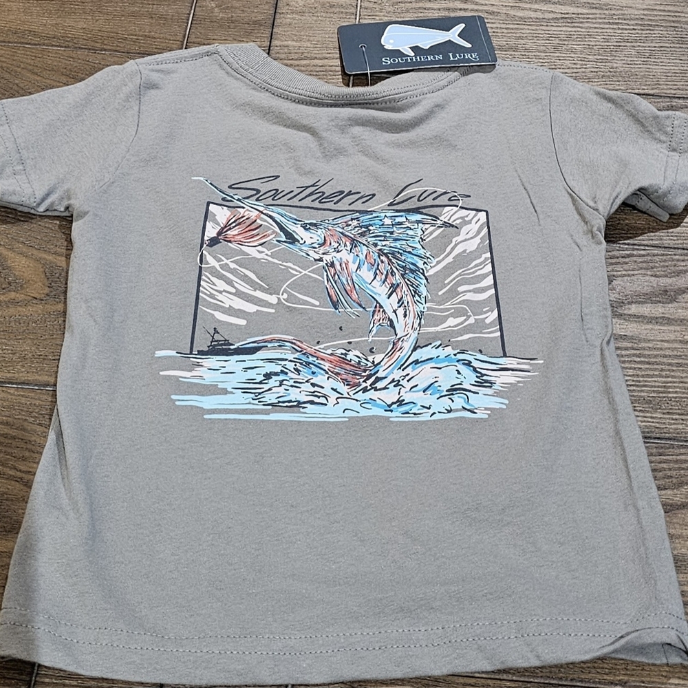 New Southern Living Gray Graphic Tee kids